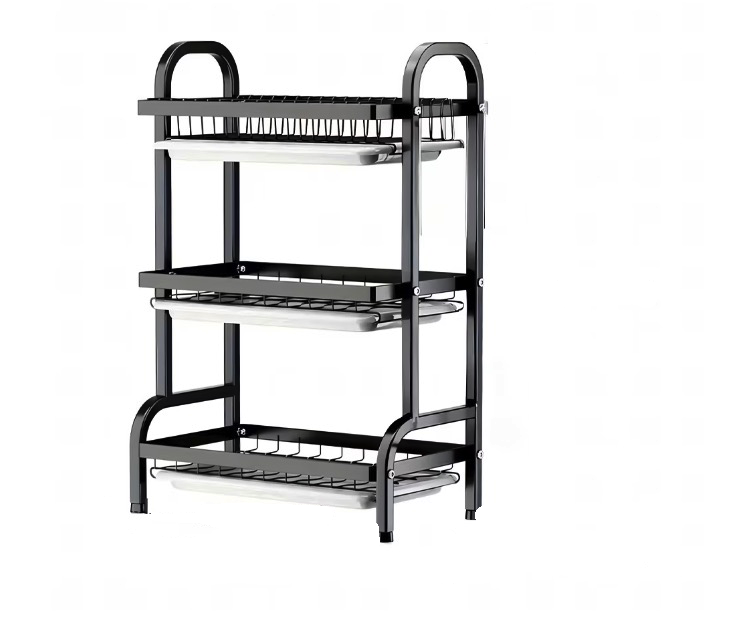 Scurgator vase pliabil pe 3 nivele uscator farfurii suport din Inox